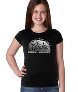 Nebraska Huskers Girls Tee Shirt - Script Nebraska Basketball