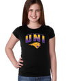 Northern Iowa Panthers Girls Tee Shirt - UNI Full Color Fade Primary Logo