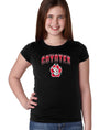 South Dakota Coyotes Girls Tee Shirt - Coyotes Full Color Fade Primary Logo