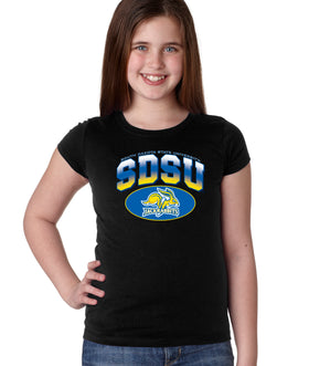 South Dakota State Jackrabbits Girls Tee Shirt - SDSU Full Color Fade Plus Primary Logo