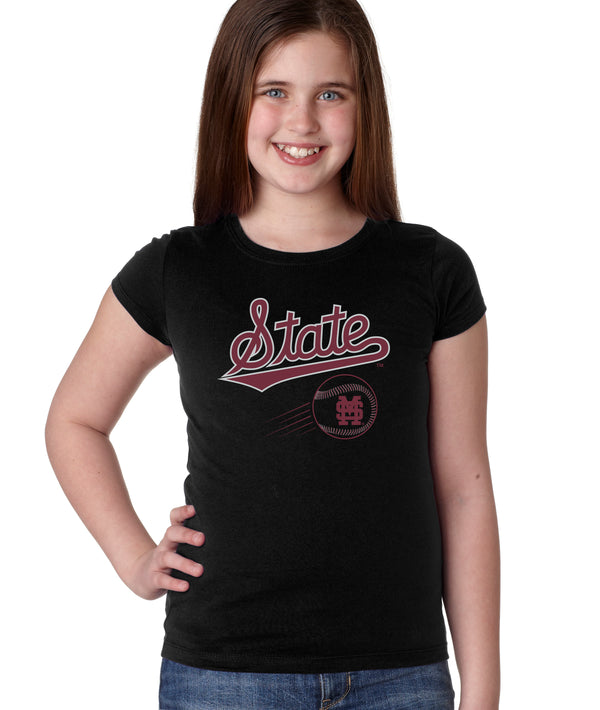 Mississippi State Bulldogs Girls Tee Shirt - Mississippi State Baseball