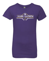 James Madison Dukes Girls Tee Shirt - Striped James Madison Football Laces