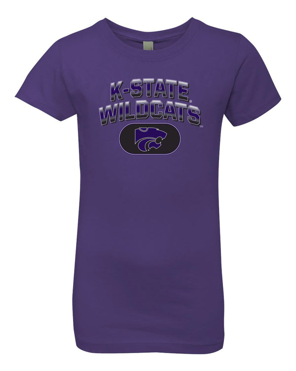 K-State Wildcats Girls Tee Shirt - Full Color K-State Wildcats Fade