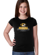 Missouri Tigers Girls Tee Shirt - Spotlight and Shadow Mizzou