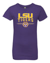 LSU Tigers Girls Tee Shirt - LSU Tigers 3-Stripe