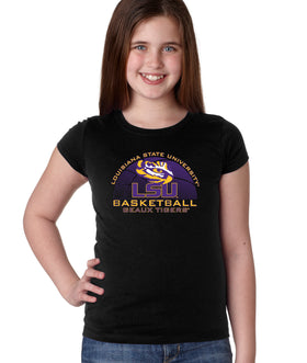 LSU Tigers Girls Tee Shirt - LSU Basketball Geaux Tigers