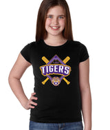 LSU Tigers Girls Tee Shirt - LSU Baseball Diamond