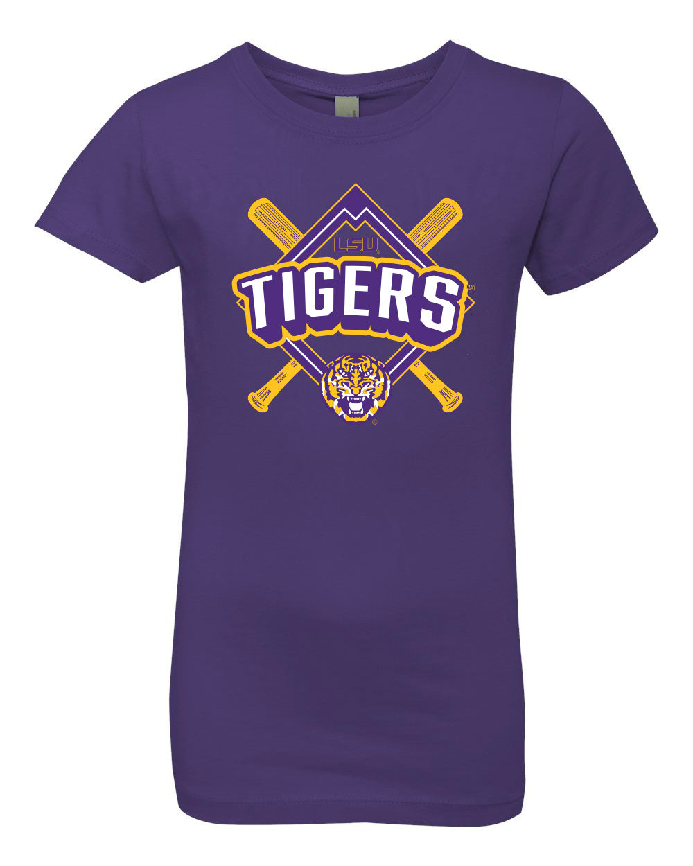 LSU Tigers Girls Tee Shirt - LSU Baseball Diamond