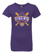 LSU Tigers Girls Tee Shirt - LSU Baseball Diamond