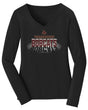 Women's Texas State Bobcats Long Sleeve V-Neck Tee Shirt - Spotlight Bobcats