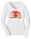 Women's Illinois Fighting Illini Long Sleeve V-Neck Tee Shirt - University of Illinois Basketball