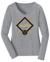 Women's Vanderbilt Commodores Long Sleeve V-Neck Shirt - VandyBoys Baseball