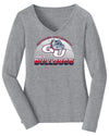 Women's Gonzaga Bulldogs Long Sleeve V-Neck Tee Shirt - Gonzaga Basketball