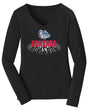 Women's Gonzaga Bulldogs Long Sleeve V-Neck Tee Shirt - Spotlight Gonzaga