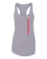 Women's Nebraska Huskers Tank Top - Vertical Nebraska Herbie Husker