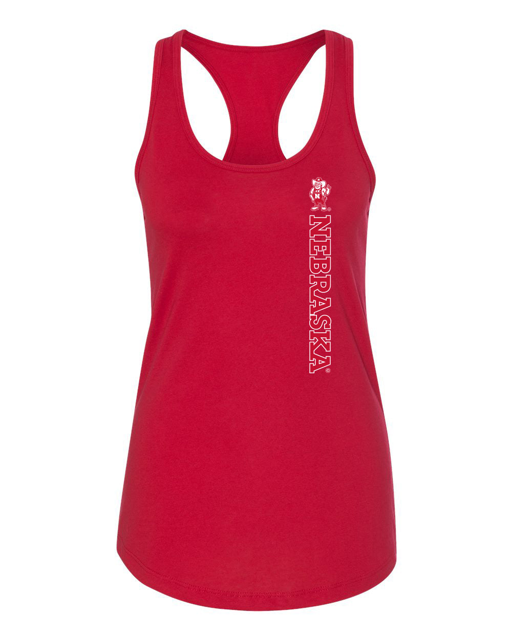 Women's Nebraska Huskers Tank Top - Vertical Nebraska Herbie Husker