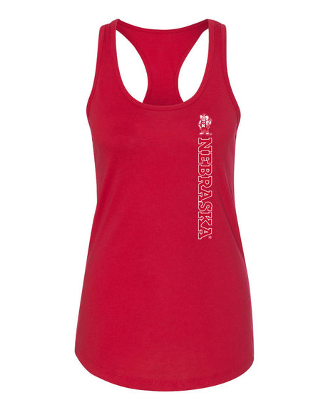Women's Nebraska Huskers Tank Top - Vertical Nebraska Herbie Husker