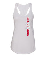 Women's Nebraska Huskers Tank Top - Vertical Huskers Herbie Husker