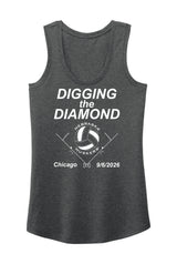 Women's Nebraska Huskers Tank Top - Nebraska Volleyball Digging the Diamond