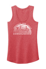 Women's Nebraska Huskers Tank Top - Script Nebraska Basketball