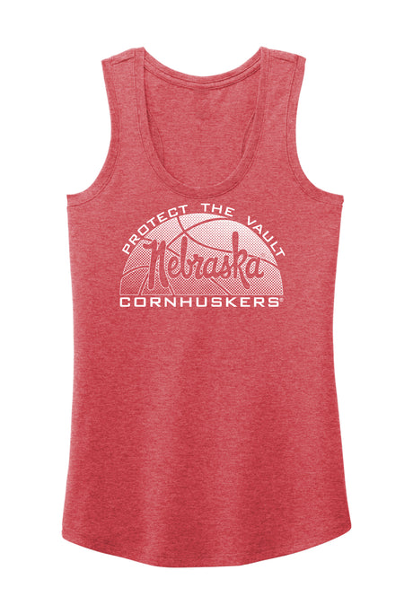 Women's Nebraska Huskers Tank Top - Script Nebraska Basketball