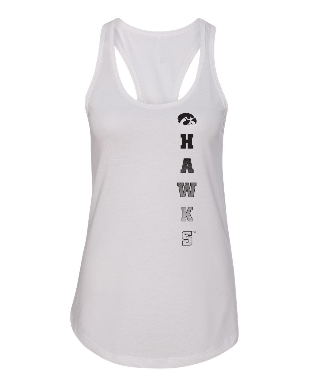 Women's Iowa Hawkeyes Tank Top - Vert Hawks Fade with Tigerhawk