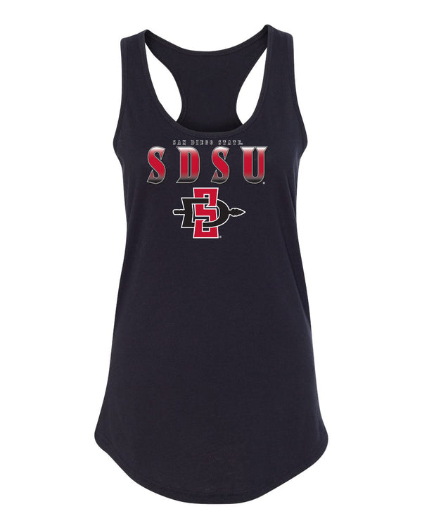 Women's San Diego State Aztecs Tank Top - SDSU Full Color Fade Aztecs Logo