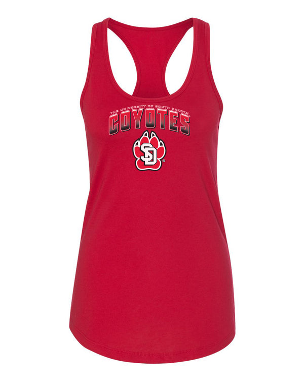 Women's South Dakota Coyotes Tank Top - Coyotes Full Color Fade Primary Logo