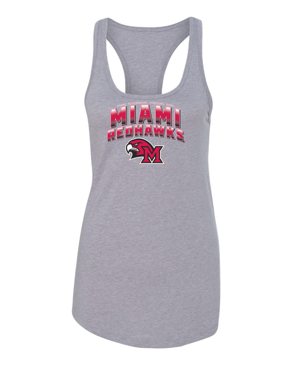 Women's Miami University RedHawks Tank Top - Miami RedHawks Full Color Fade Hawk M Logo