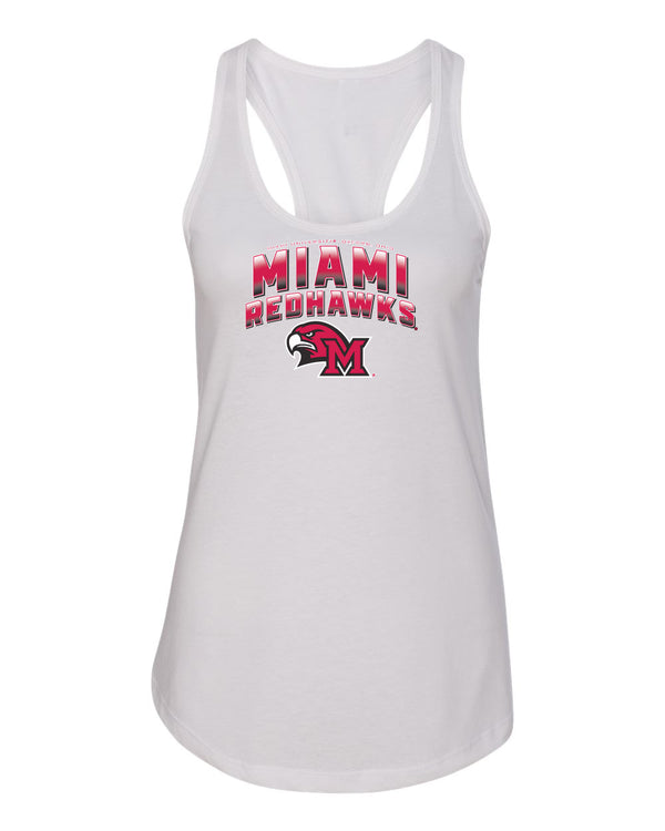 Women's Miami University RedHawks Tank Top - Miami RedHawks Full Color Fade Hawk M Logo