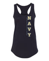 Women's Navy Midshipmen Tank Top - USNA Vertical Navy