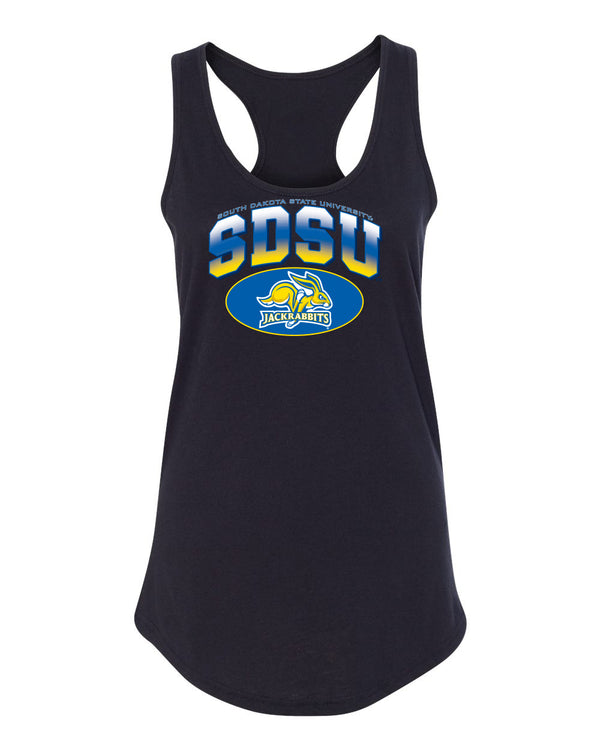 Women's South Dakota State Jackrabbits Tank Top - SDSU Full Color Fade Plus Primary Logo