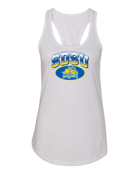 Women's South Dakota State Jackrabbits Tank Top - SDSU Full Color Fade Plus Primary Logo
