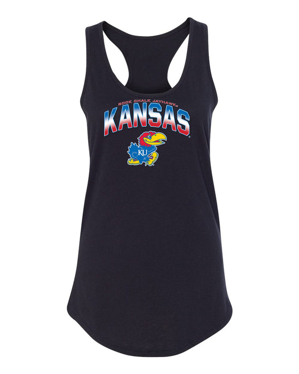 Women's Kansas Jayhawks Tank Top - Full Color Fade Kansas Logo