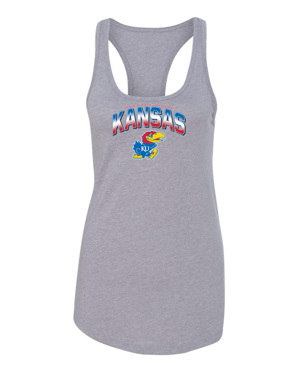 Women's Kansas Jayhawks Tank Top - Full Color Fade Kansas Logo