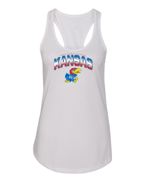 Women's Kansas Jayhawks Tank Top - Full Color Fade Kansas Logo