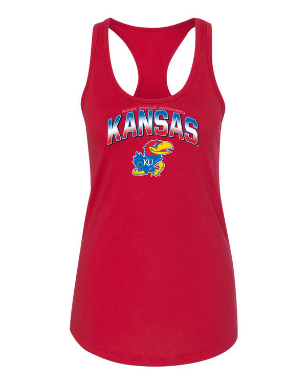 Women's Kansas Jayhawks Tank Top - Full Color Fade Kansas Logo