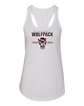 Women's North Carolina State Wolfpack Tank Top - 3-Stripe Primary Logo