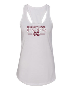 Women's Mississippi State Bulldogs Tank Top - MSU Bulldogs 3-Stripe