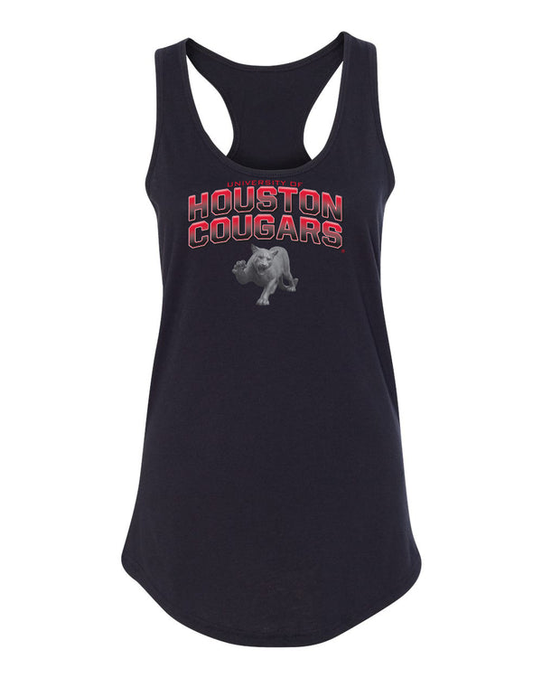 Women's Houston Cougars Tank Top - Full Color Fade with Cougar