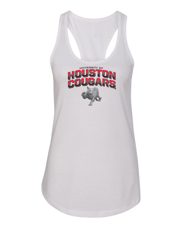 Women's Houston Cougars Tank Top - Full Color Fade with Cougar