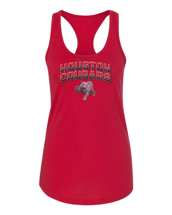 Women's Houston Cougars Tank Top - Full Color Fade with Cougar