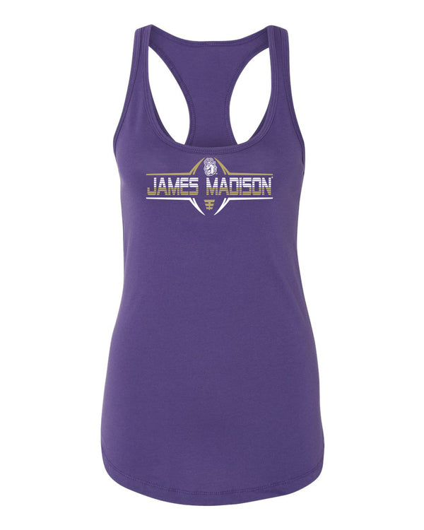 Women's James Madison Dukes Tank Top - Striped James Madison Football Laces