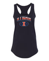 Women's Illinois Fighting Illini Tank Top - Full Color Fade Illinois Arch