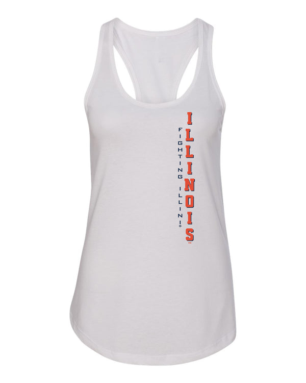 Women's Illinois Fighting Illini Tank Top - Vertical Illinois Fighting Illini