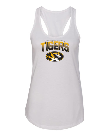 Women's Missouri Tigers Tank Top - Full Color Fade Tigers Logo