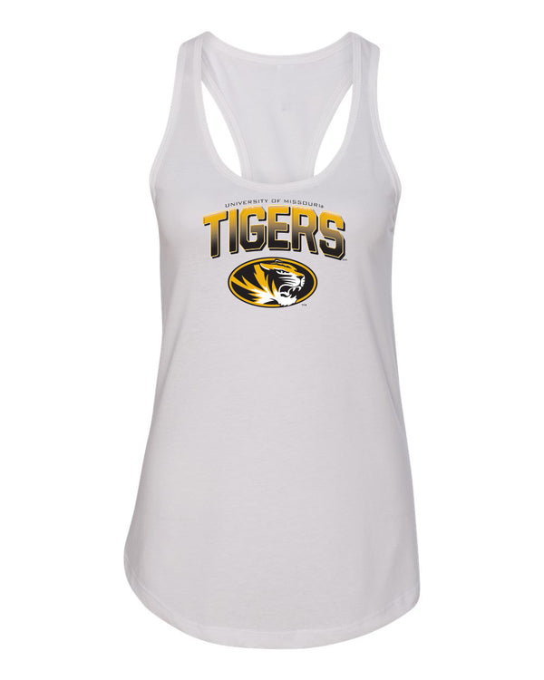 Women's Missouri Tigers Tank Top - Full Color Fade Tigers Logo