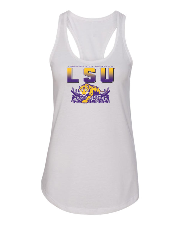 Women's LSU Tigers Tank Top - LSU Tiger Stadium Full Color Fade