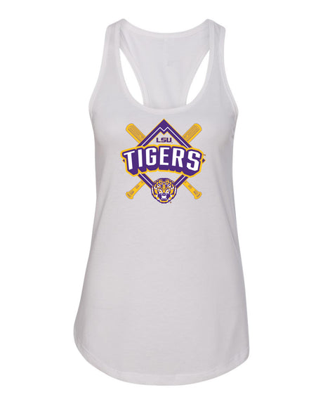 Women's LSU Tigers Tank Top - LSU Baseball Diamond