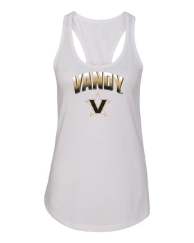 Women's Vanderbilt Commodores Tank Top - Vandy Full Color Arch with Primary